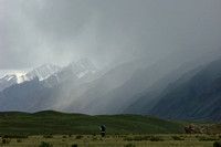 Rain over Tien-Shan mountains, Kyrgyzstan, Jul'07
