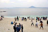 Students on a beach, Udo island